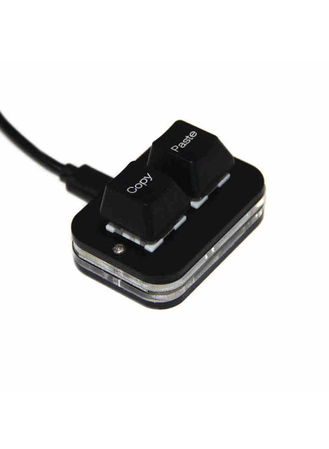 Shortcut Keyboard 2 Keys One Key Copy Paste Mechanical Keyboard Copy Paster Red Axis Black And White Financial Excel 