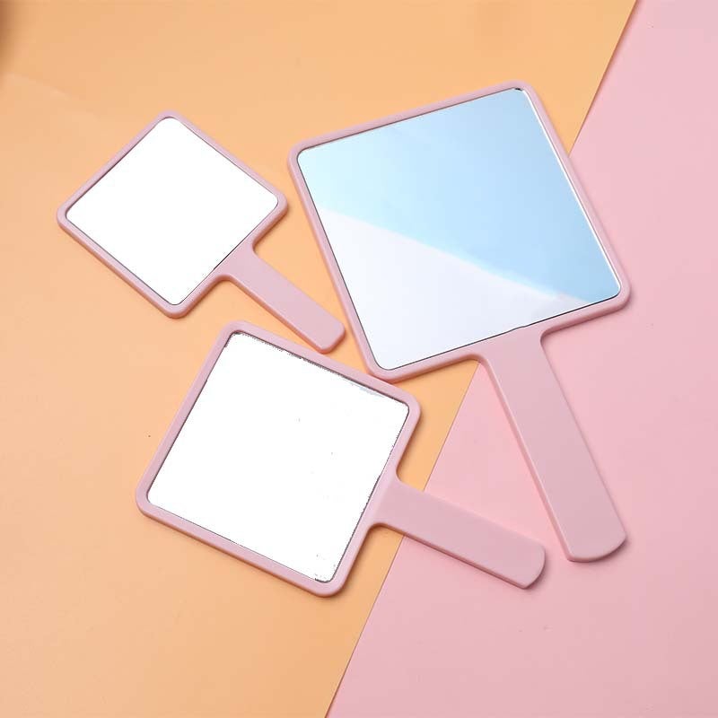 Ins-Style Portable Student Dormitory Square Heart-Shaped Single-Sided Makeup Mirror, Tiktok Same Model Desktop Mini Handheld Mirror - Image 4