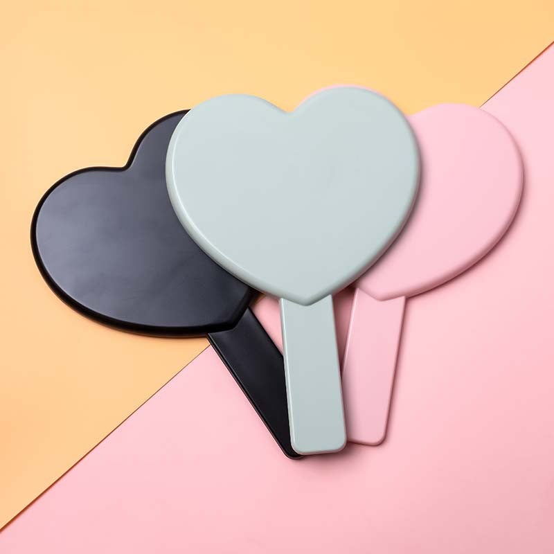 Ins-Style Portable Student Dormitory Square Heart-Shaped Single-Sided Makeup Mirror, Tiktok Same Model Desktop Mini Handheld Mirror - Image 5