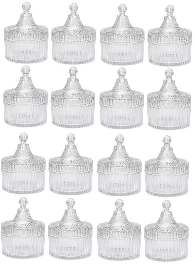 1st Time Stylish & Clear Candy Jar for Candy, Cookies, Dishes and Biscuit, Pack of 16, 300 Ml, 10 X 10 X 12 CM - Image 1
