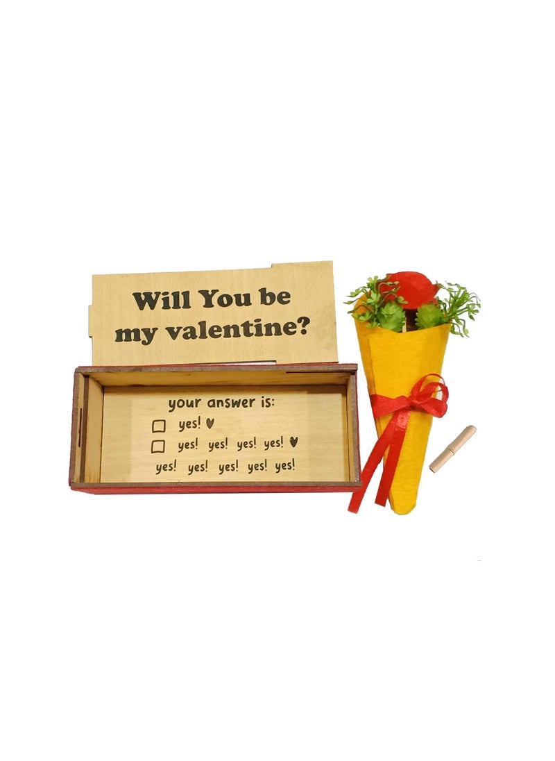 Incrizma Incrizma Handmade Valentine Gift box- Surprise Gift for Her/for Him - I love you Card (Will You Be My Valentine)  - Image 1