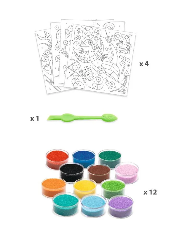 DJECO Inspired By Abstract Coloured Sands Kit