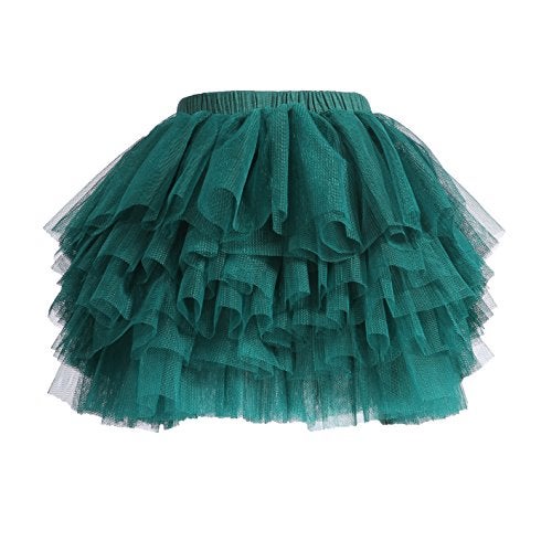elamccor Baby Girls' Tutu Skirt Toddler 6 Layered Tulle Tutus 1-8T Dark Green - Image 1