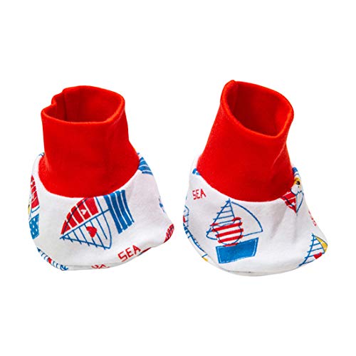 Mee Mee Soft Cotton Baby Cap, Mittens & Booties Set (Blue) (Pink) - Image 4