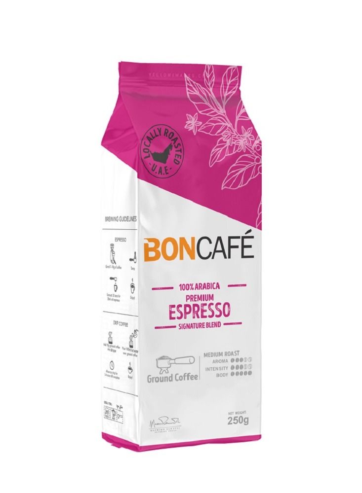 Boncafe Locally Roasted Premium Espresso Coffee Blend Ground Coffee 250g - Image 1