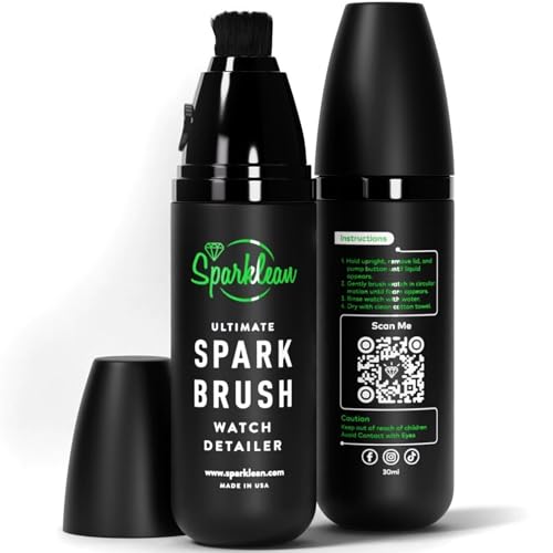 SPARKLEAN Sparkbrush Premium Watch Cleaner Kit - Ultimate Watch Cleaning Brush with Ultra-Fine Bristles - Watch Polishing Kit for All Metals - Premium Watch Cleaning Kit to Remove Dirt & Grime on Watches - Image 1