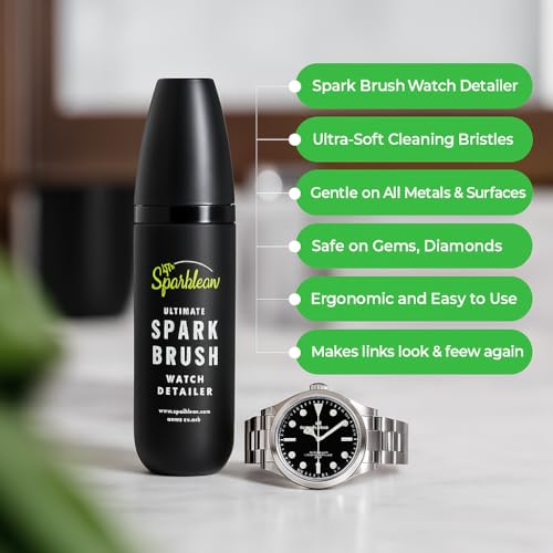 SPARKLEAN Sparkbrush Premium Watch Cleaner Kit - Ultimate Watch Cleaning Brush with Ultra-Fine Bristles - Watch Polishing Kit for All Metals - Premium Watch Cleaning Kit to Remove Dirt & Grime on Watches - Image 5