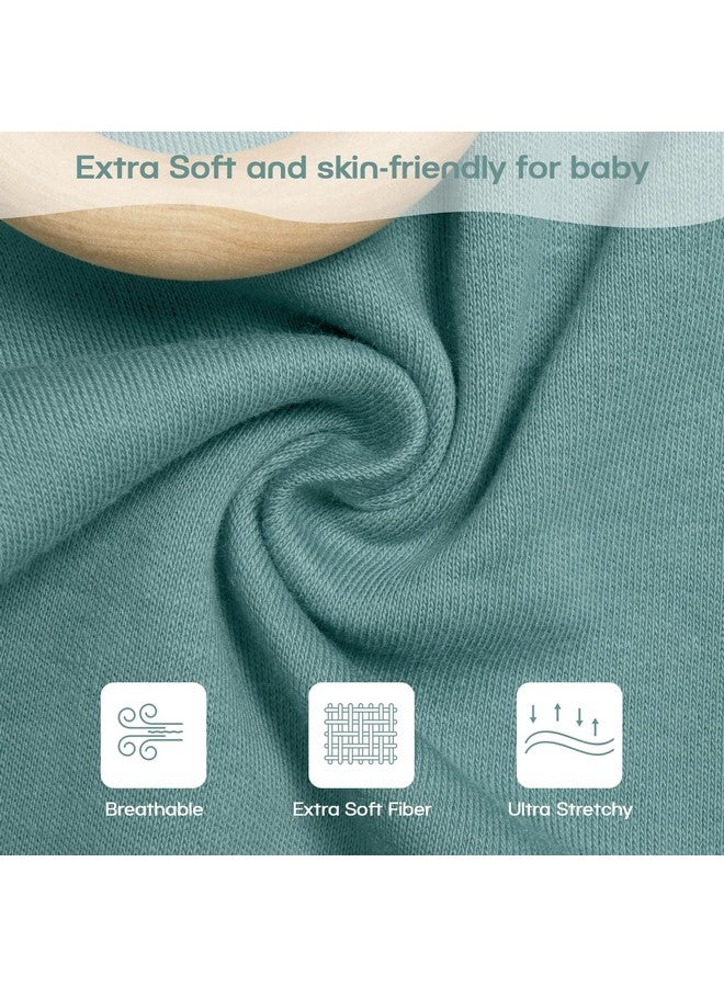 MEXXI Swaddle Baby Sleep Sack With Arms Up, 2 Pack Baby Transitional Swaddle with Double Zipper,100% Organic Cotton Swaddles for Newborns 0.5 TOG (Brown+Sage Green, 3-6 Months) - Image 2