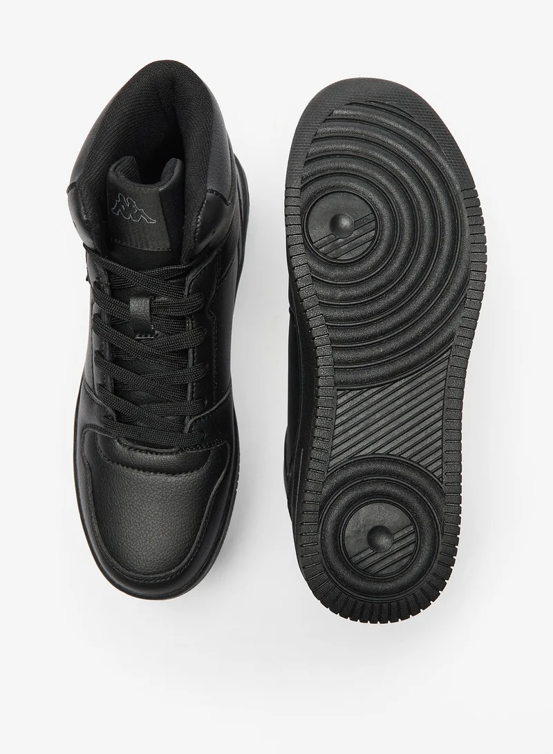 Kappa Womens Solid High Top Sneakers with Lace Up Closure
