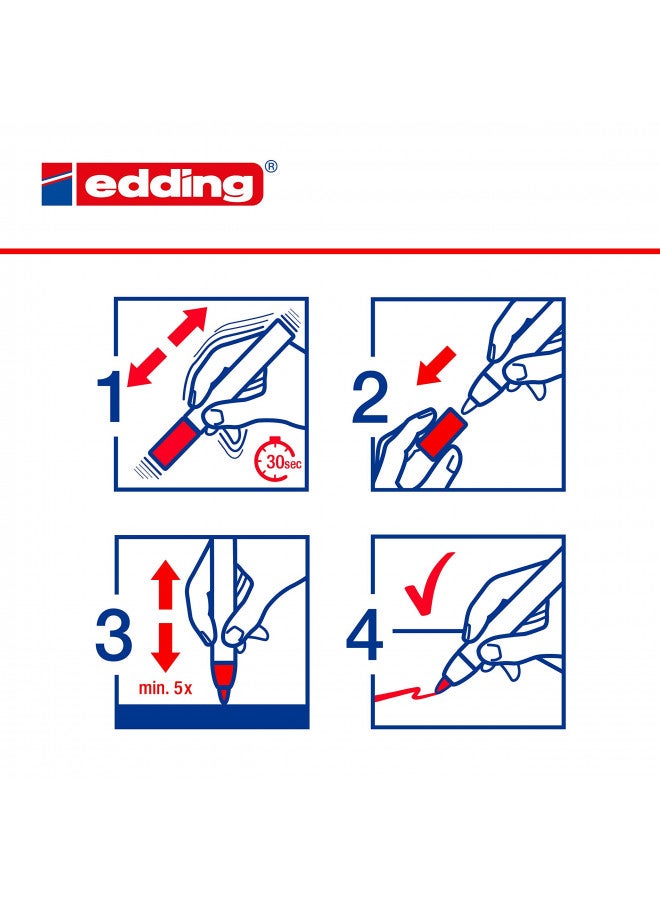 edding 4095 chalk marker - white - 1 chalk pen - round nib 2-3 mm - medium-nib wet wipe pen for chalkboards, windows, glass, mirrors - liquid chalk marker pens for opaque coverage - Image 2