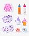 BABESIDE 11 Pcs Baby Doll Accessories Set Baby Doll Bottles Diapers Pacifiers Bib Plate Baby Doll Stuff Toys for Little Girls - Image 2