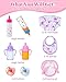 BABESIDE 11 Pcs Baby Doll Accessories Set Baby Doll Bottles Diapers Pacifiers Bib Plate Baby Doll Stuff Toys for Little Girls - Image 4