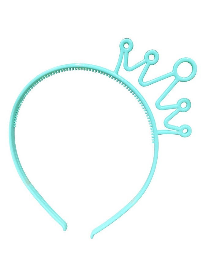 شيما XIMA 12 قطعة من عصابات الرأس للفتيات بألوان الربيع من مادة بلاستيك ABS، عصابة رأس على شكل تاج للأميرة للأطفال، إكسسوار شعر (SP-Crown) - Image 2