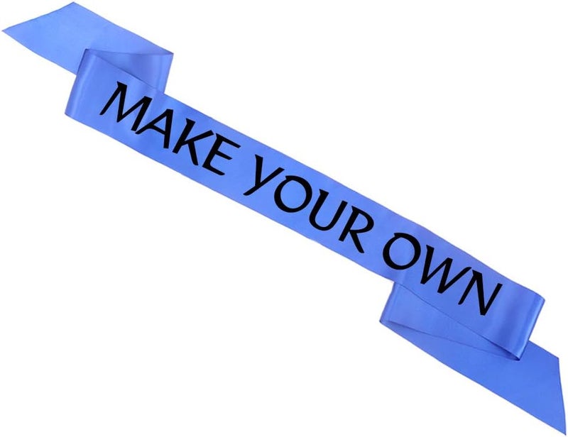 TREORSI Blank Satin Sash, Plain Sash, Party Decorations, Make Your Own Sash (Royal Blue) - Image 2