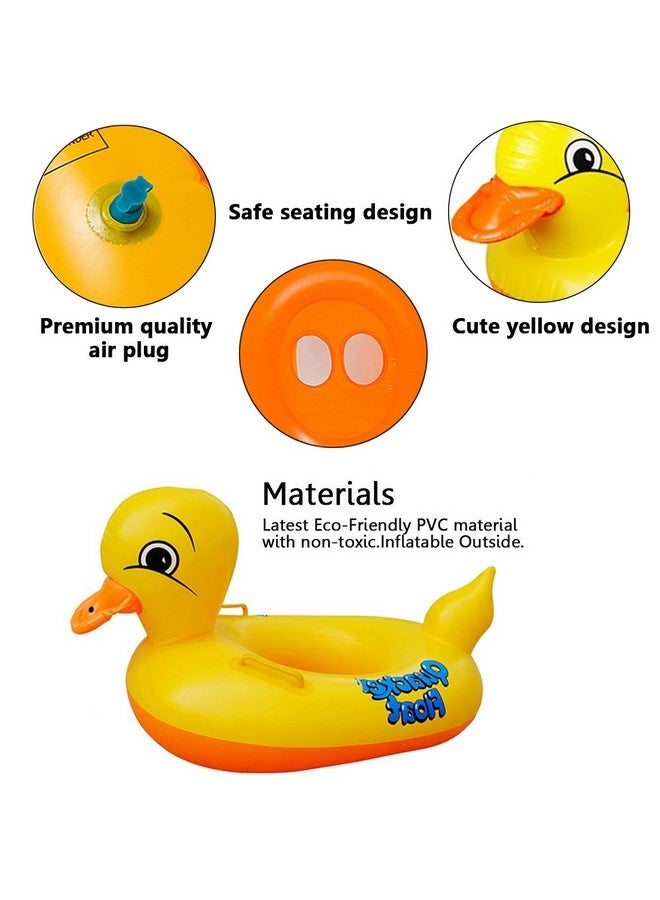 Sealive Inflatable Rubber Duck Pool Float For Kids, Swimming Pool Floats Boat Seats Beach Toy, Baby Shower Bath Seat Tub Water Fun Games Toys For Toddler - Image 5