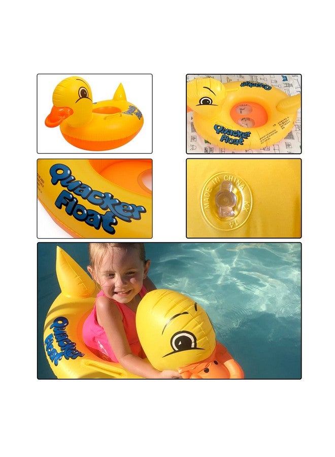 Sealive Inflatable Rubber Duck Pool Float For Kids, Swimming Pool Floats Boat Seats Beach Toy, Baby Shower Bath Seat Tub Water Fun Games Toys For Toddler - Image 2