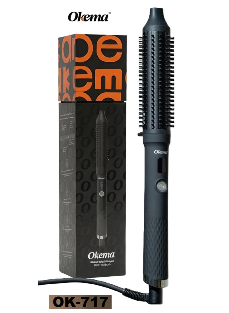 Okuma Styling Device (3-in-1) With Vegative Ion Technology Combines High Performance with a Luxurious Feel. Thermal Hair Brush Slim Suitable for All Hair Types, 360° Brush Design Allows for Perfect Control from all Angles. Powerful Heat Up to 480° Delivers fast and Consistent Results OK-717 - Image 1