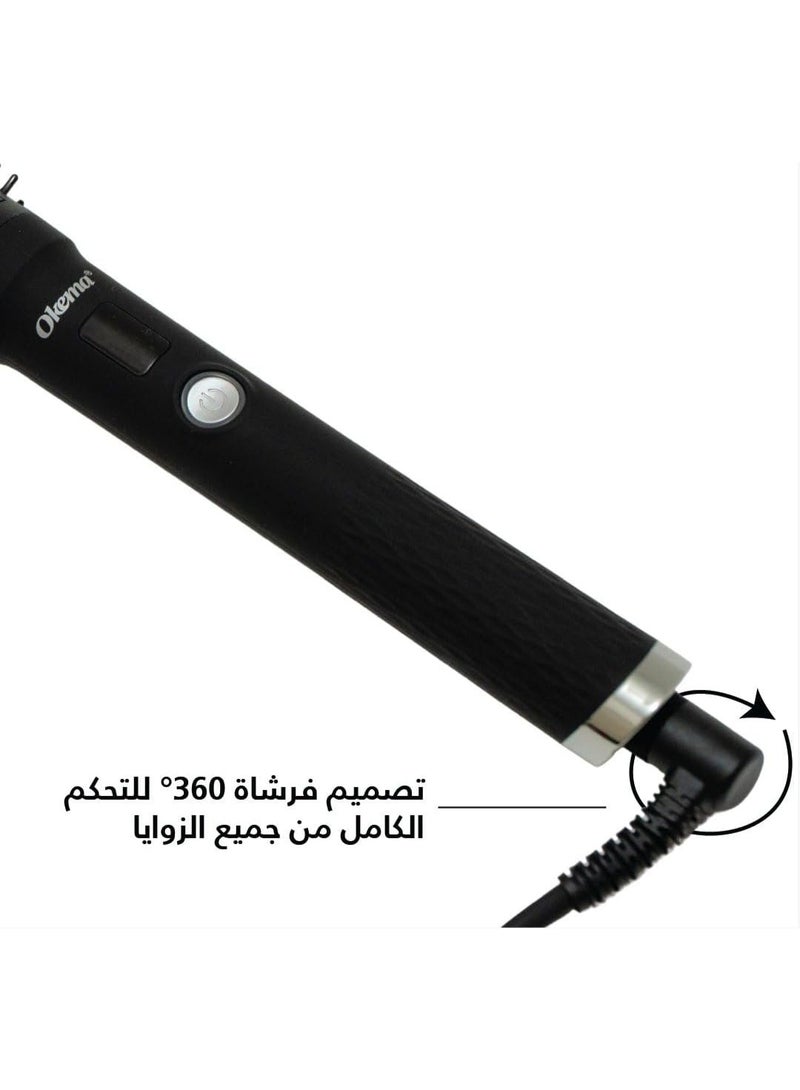Okuma Styling Device (3-in-1) With Vegative Ion Technology Combines High Performance with a Luxurious Feel. Thermal Hair Brush Slim Suitable for All Hair Types, 360° Brush Design Allows for Perfect Control from all Angles. Powerful Heat Up to 480° Delivers fast and Consistent Results OK-717 - Image 4