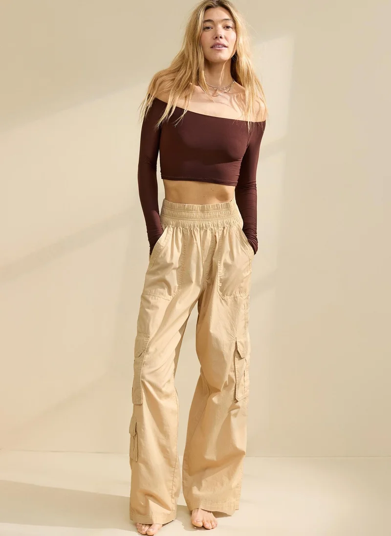 Aerie High Waist Easiest Cargo Pants