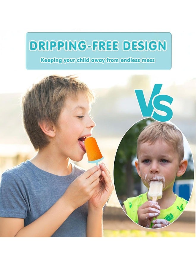 Popsicles Molds, 6-Cavity Silicone  Ice Pop Mold, Reusable Mini Toddler Popsicle Molds with Sticks, Homemade Small Popsicle Mold for Kids  - Image 4