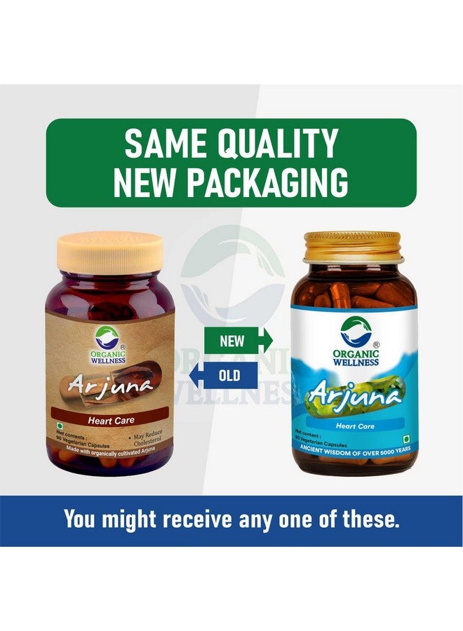 Organic Wellness Arjuna Capsules - Helps To Maintain A Healthy Heart & Cholesterol Under Check - Pack Of 90 Veg Capsules For Both Men & Women  - Image 4