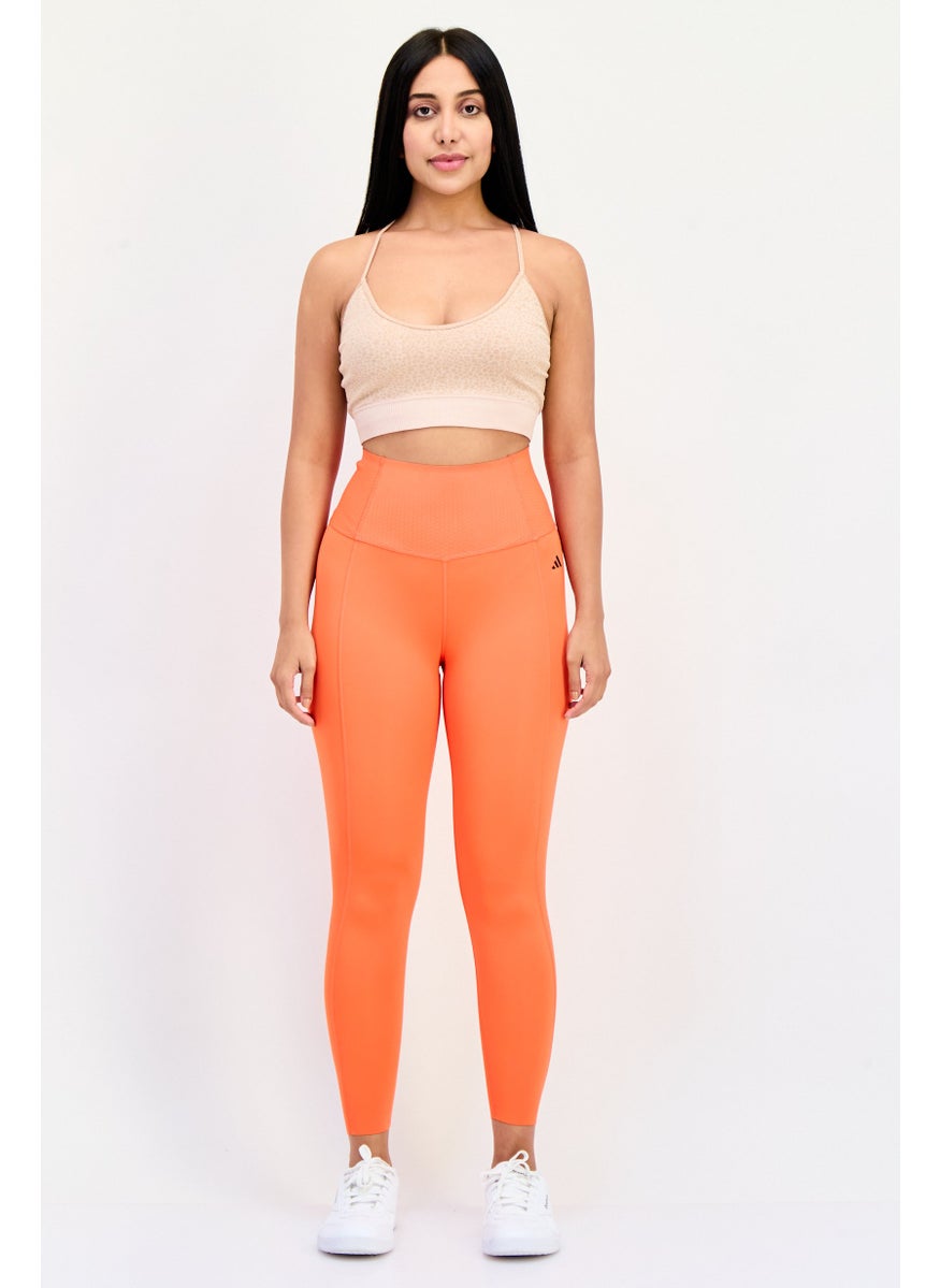 Adidas Women Tight Fit Training Leggings, Red  - Image 4