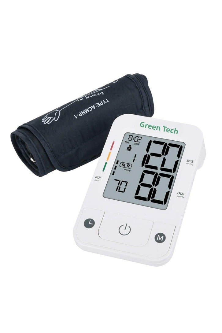 Generic Automatic Blood Pressure Monitor for Home Use with Heart Rate Monitor, Voice Broadcast, Adjustable Strap, Dual User Mode, Accurate and Fast Measurements for Daily Health Comfort - Image 1