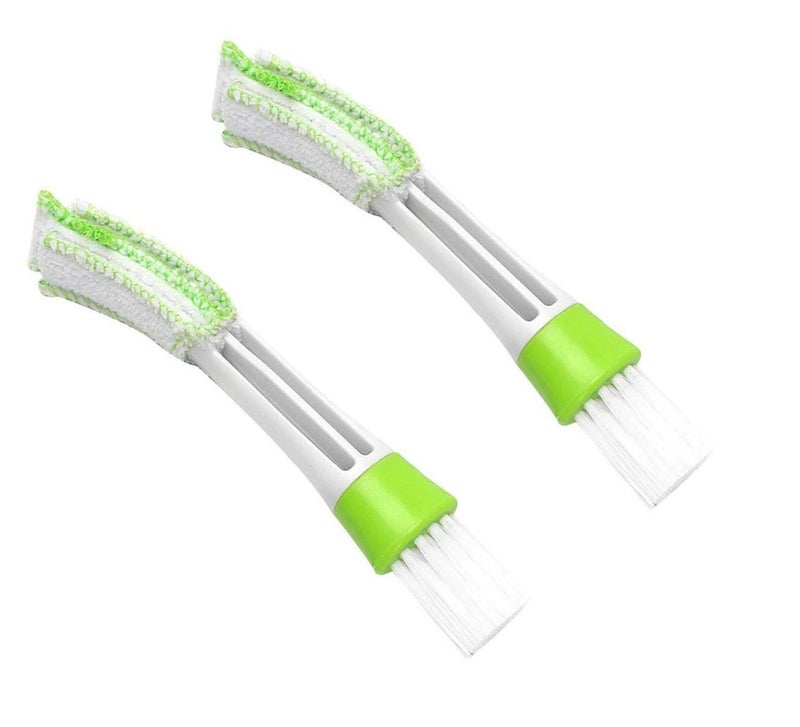 Auto Hub Multipurpose Microfibre Double Sided Car AC Vent Cleaning Brush, Blinds, Keyboard - Pack of Two - Image 1