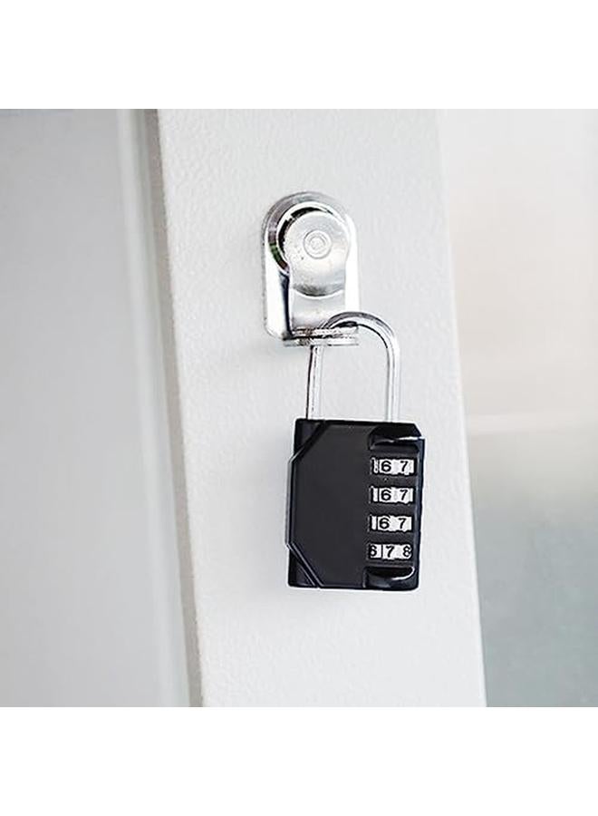 ECVV 2 Pcs Combination Padlocks 4 Digit Code Security Luggage Lock Suitcase Locks Heavy Duty Lock Weather Proof Keyless For Outdoor Gym School Garage Storage Black - Image 4