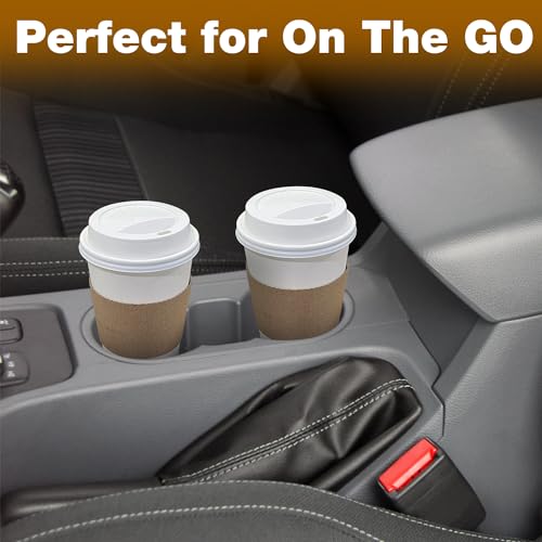 Ginkgo 100 Pack 16 oz Disposable Coffee Cups with Lids and Sleeves Leak-Proof White Paper Cups, Insulated To Go Hot Beverage Cups, Coffee Bar Accessories - Image 4