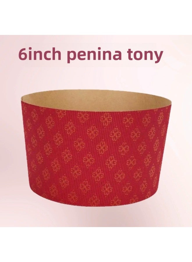 6 Inch Thickened Panna Tony Bread Paper Tray Mold Air Fryer Christmas Bread Cake Corrugated Paper Cup-Specifications:6inch Corrugated Coffee - Image 2