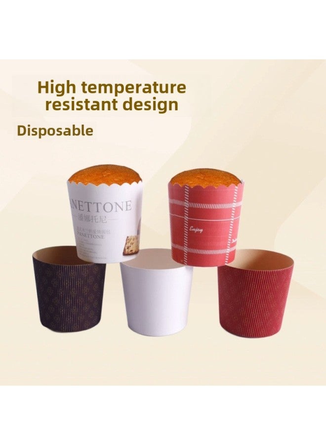 6 Inch Thickened Panna Tony Bread Paper Tray Mold Air Fryer Christmas Bread Cake Corrugated Paper Cup-Specifications:6inch Corrugated Coffee - Image 3