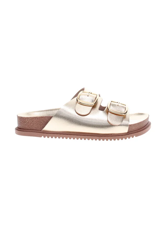 Beira Rio Beira Rio Ladies Flat Sandals Golden | Made In Brazil