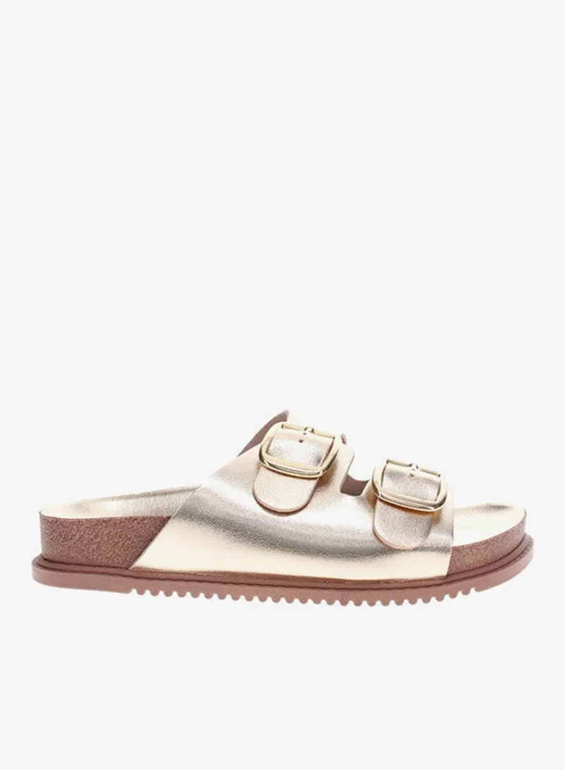 Beira Rio Ladies Flat Sandals Golden | Made In Brazil