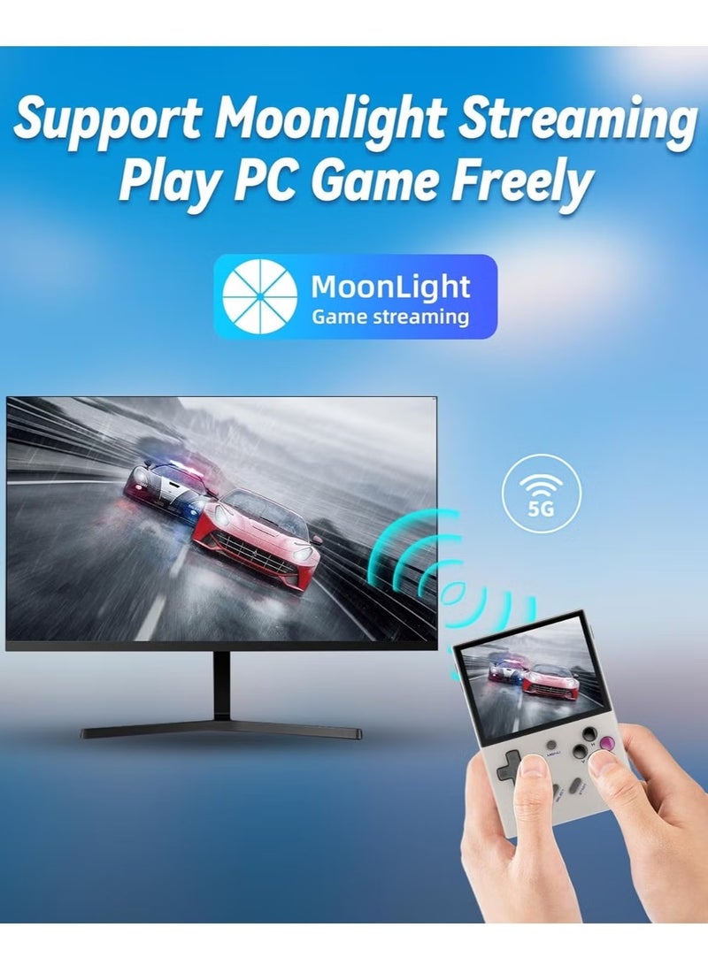 ANBERNIC  RG35XX Plus Linux Handheld Game Console, 3.5'' IPS Screen, Pre-Loaded 5527 Games, 3300mAh Battery, Supports 5G WiFi Bluetooth HDMI and TV Output (64GB, Grey) - Image 5