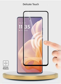 Wtech Motorola Moto G85 / Motorola Edge 50 Fusion / Motorola S50 Neo 5G 2024 Premium Curved Edges UV Full Glue Full Cover Tempered Glass Screen Protector - Clear  - Image 5