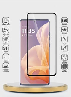 Wtech Motorola Moto G85 / Motorola Edge 50 Fusion / Motorola S50 Neo 5G 2024 Premium Curved Edges UV Full Glue Full Cover Tempered Glass Screen Protector - Clear  - Image 2