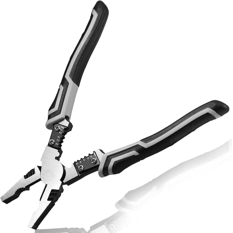 JAGDIV Combination Pliers with Wire Stripper Universal Diagonal Pliers Needle Nose Plier Hardware Tools Screw Gripping Long Nose Crimper - Image 2