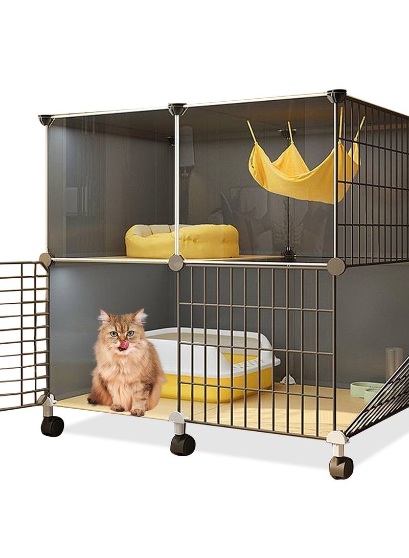 كيدل Cat Cage Small Cat Villa Cat House في الأماكن الداخلية - Image 1