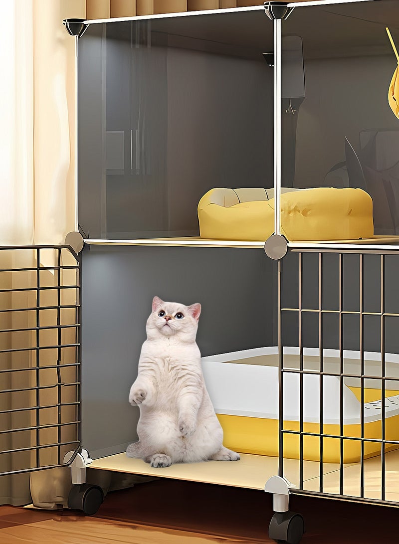 كيدل Cat Cage Small Cat Villa Cat House في الأماكن الداخلية - Image 2