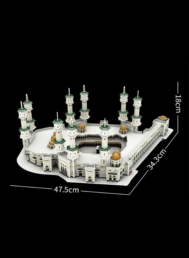 Great Mosque of Mecca 3D Puzzle, Islamic Mecca Mosque DIY Puzzle Toy, Saudi Arabian Architecture Building Block Model, Gifts for Kids Adult - Image 5