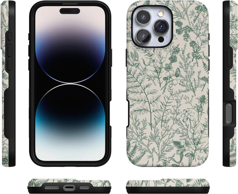 Casely iPhone 16 Pro Max Case | Sage Garden | Green Floral | Bold Protective Design | Compatible with MagSafe - Image 5