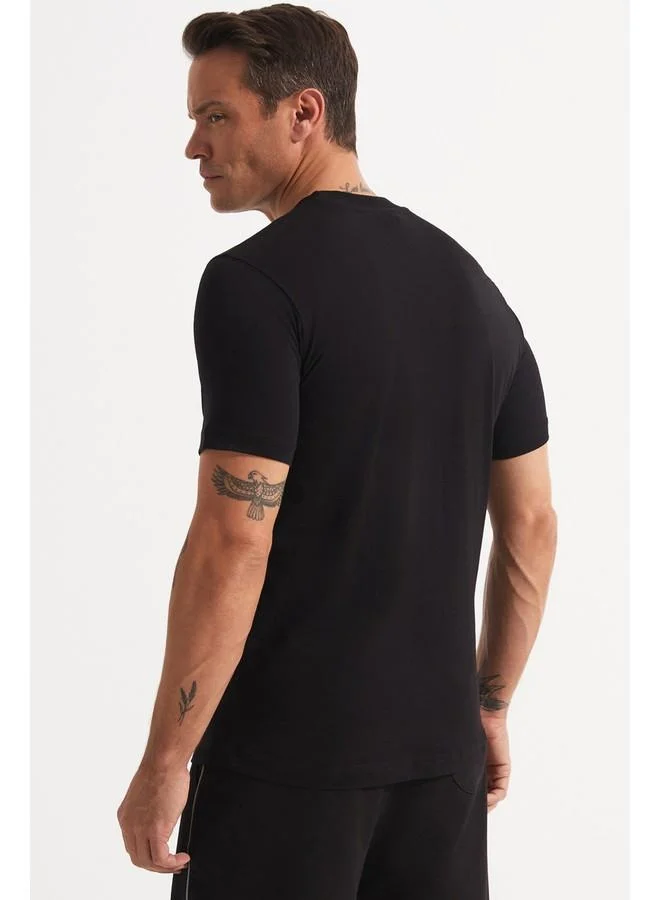JUNE June Men Printed T-Shirt Black
