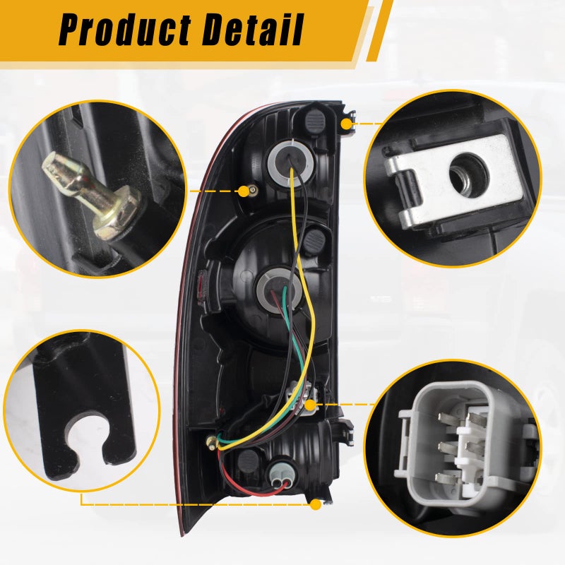 Boine Tail Light Compatible With 2005-2015 Toyota Tacoma Pickup Right Passenger Side Rear Lamp Tail Light Bulb and Harness Included (Right Passenger Side) - Image 3