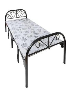 SMART HOME Foldable and adjustable single bed, heavy duty, with a metal steel bed frame and settings without tools, size 90 * 190cm  - Image 1