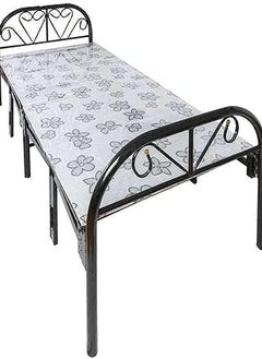 SMART HOME Foldable and adjustable single bed, heavy duty, with a metal steel bed frame and settings without tools, size 90 * 190cm  - Image 4