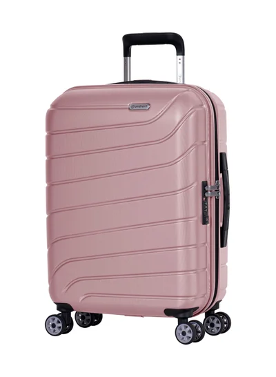 إيمينينت Voyager Hard side Travel Case Luggage Trolley Makrolon Lightweight with 4 Quiet Double Spinner Wheels Suitcase with TSA Lock KH91 Pink