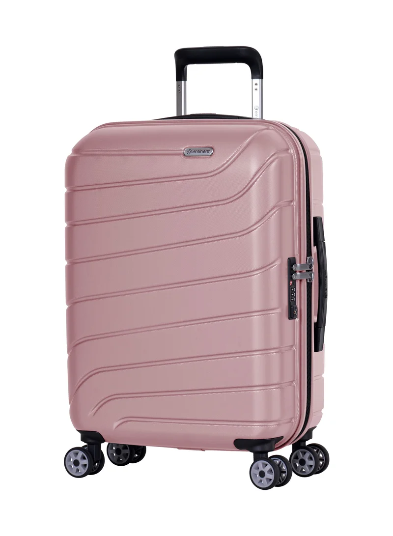 إيمينينت Voyager Hard side Travel Case Luggage Trolley Makrolon Lightweight with 4 Quiet Double Spinner Wheels Suitcase with TSA Lock KH91 Pink