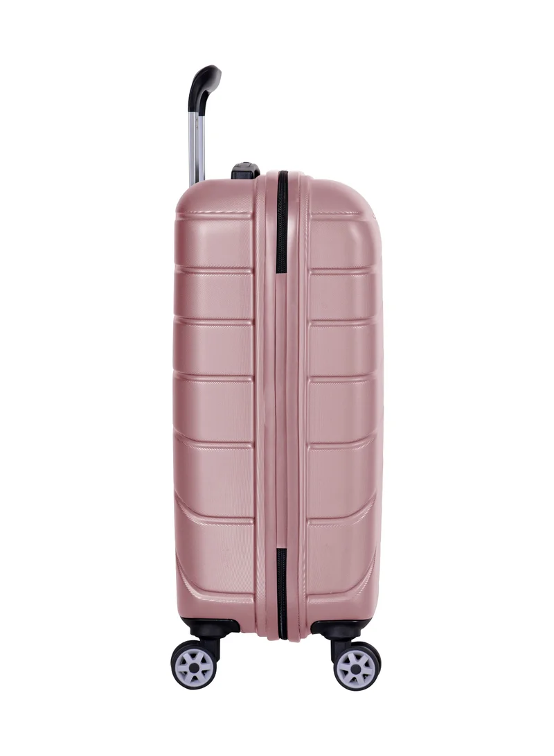 إيمينينت Voyager Hard side Travel Case Luggage Trolley Makrolon Lightweight with 4 Quiet Double Spinner Wheels Suitcase with TSA Lock KH91 Pink