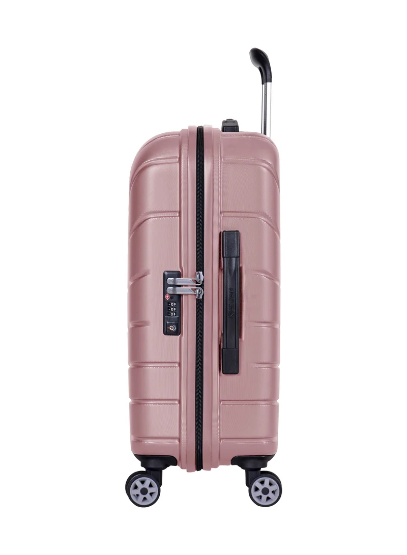 إيمينينت Voyager Hard side Travel Case Luggage Trolley Makrolon Lightweight with 4 Quiet Double Spinner Wheels Suitcase with TSA Lock KH91 Pink